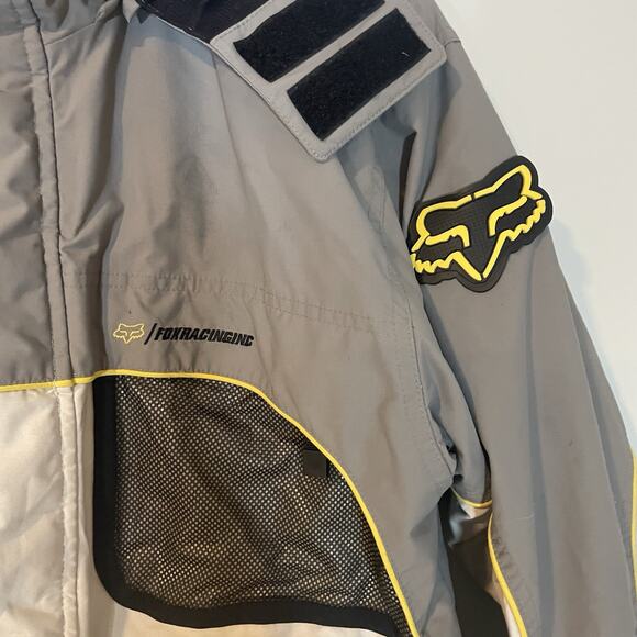 Fox Racing Winter Coat Parka Gray Black Men's M Snowmobiling Ski Hooded Jacket - Picture 2 of 15